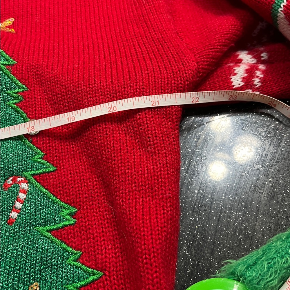 Festive Red Christmas Sweater with Reindeer Design - Picture 6 of 7